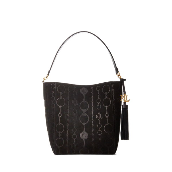Embossed Suede Medium Adley Shoulder Bag