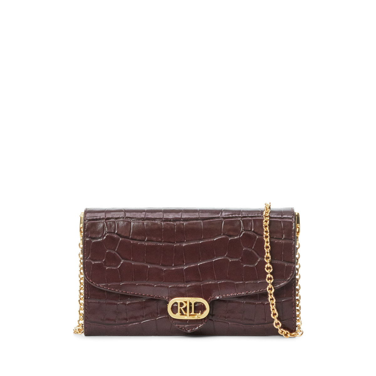 人気商品！Ralph Lauren レザーMサイズAdair Wallet Crossbody Lauren Ralph Lauren Croco Leather Medium Gold Hardware Adair