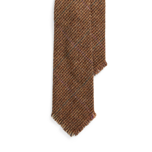 Checked Shetland Wool Tie