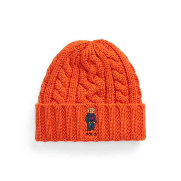 Store NWT POLO RALPH LAUREN USRL NAVAL AIR COMMAND ORANGE BEANIE HAT