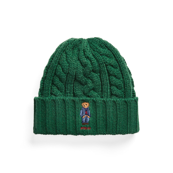 Polo Bear Cable-Knit Beanie Polo Ralph Lauren em 1