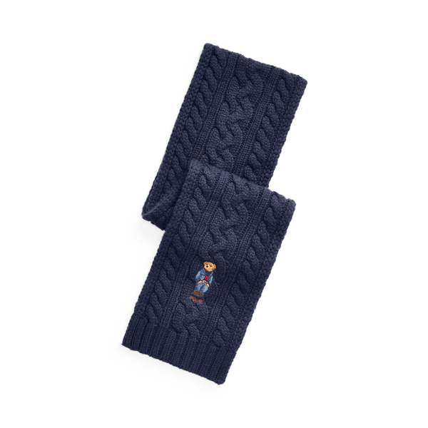 Polo Bear Cable-Knit Scarf Polo Ralph Lauren 1