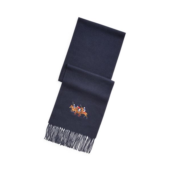 Sciarpa in cashmere con pony triplo