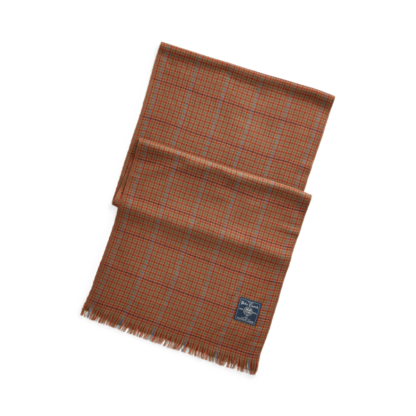 Plaid Merino Wool Scarf
