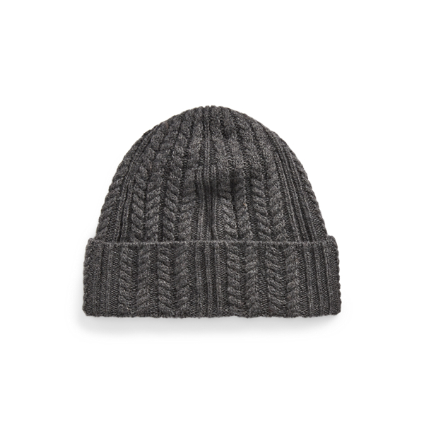 Dk Charcoal Htr Contrast-Knit Beanie Polo Ralph Lauren 2
