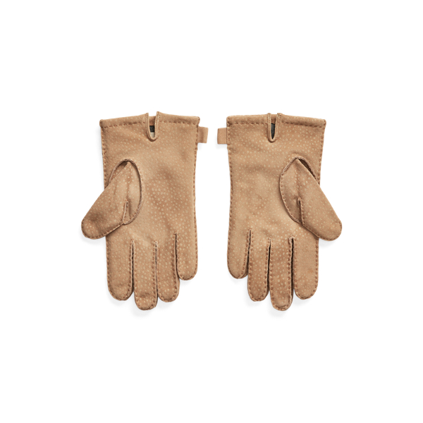 Mocha Textured Suede Gloves Polo Ralph Lauren 2