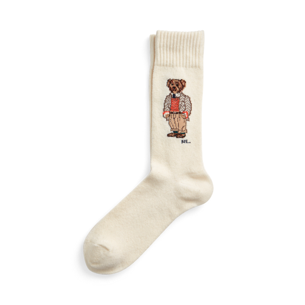 Polo Bear Wool-Blend Crew Socks