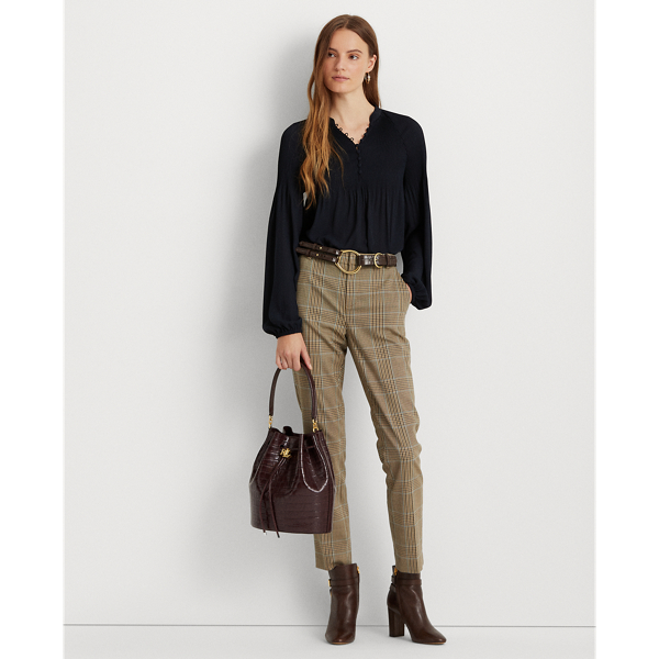 Plissierte Georgette-Bluse Lauren in Lauren-Navy 4