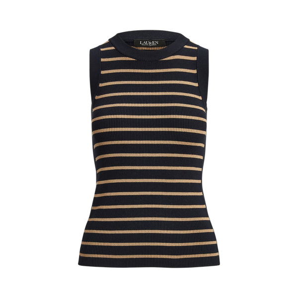 Metallic-Stripe Sleeveless Jumper Lauren 1