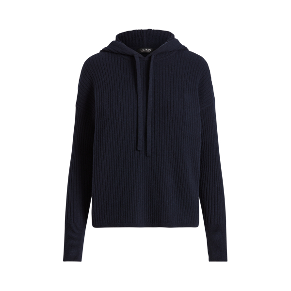 Pull &agrave; capuche en cachemire lavable Lauren en 1