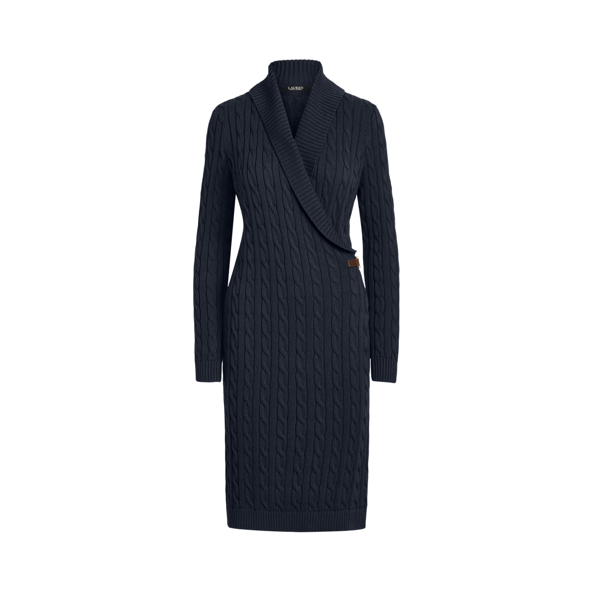 激安価格！Ralph Lauren Cable-Knit Buckle-Trim Sweater Dress Lauren Ralph Lauren Women's Cable-Knit Buckle-Trim Sweater