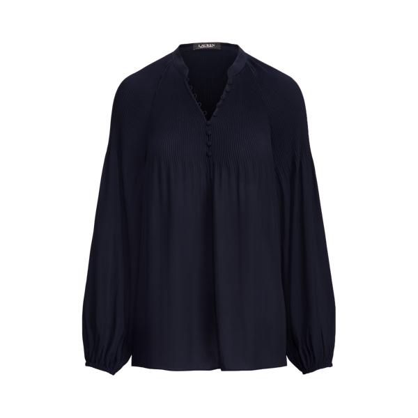 Blouse pliss&eacute;e en georgette Lauren Petite en 1