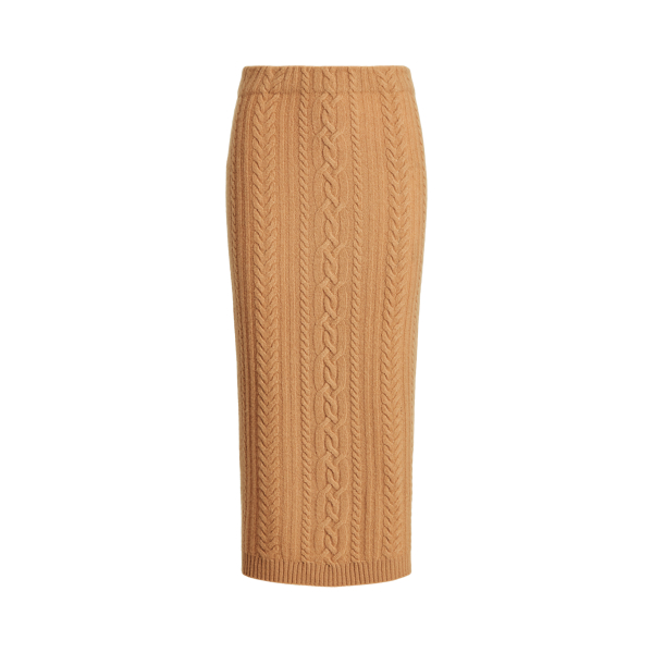 Cable-Knit Wool-Cashmere Pencil Skirt Lauren Petite 1