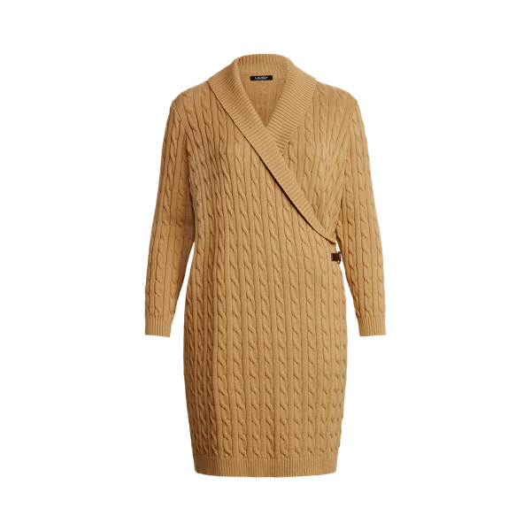 激安価格！Ralph Lauren Cable-Knit Buckle-Trim Sweater Dress Lauren Ralph Lauren Women's Cable-Knit Buckle-Trim Sweater