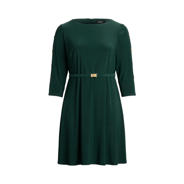 Belted Jersey Dress Lauren Woman 1
