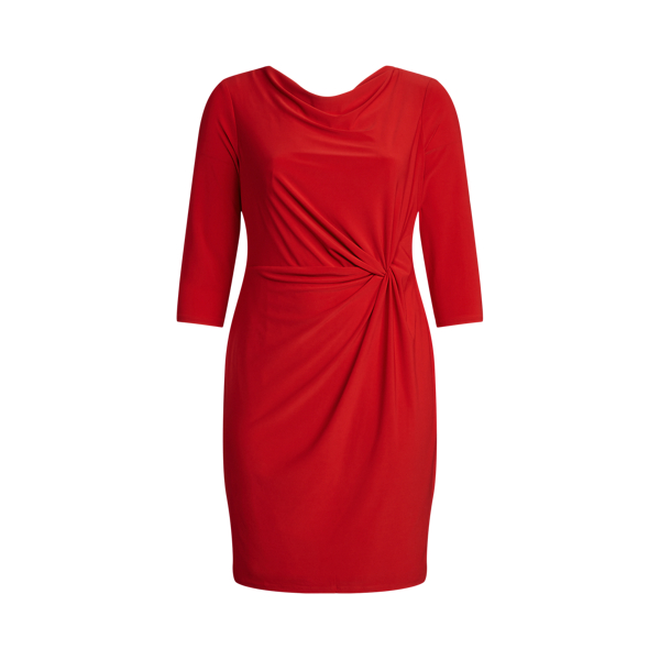 Robe en jersey &agrave; n&oelig;ud crois&eacute;