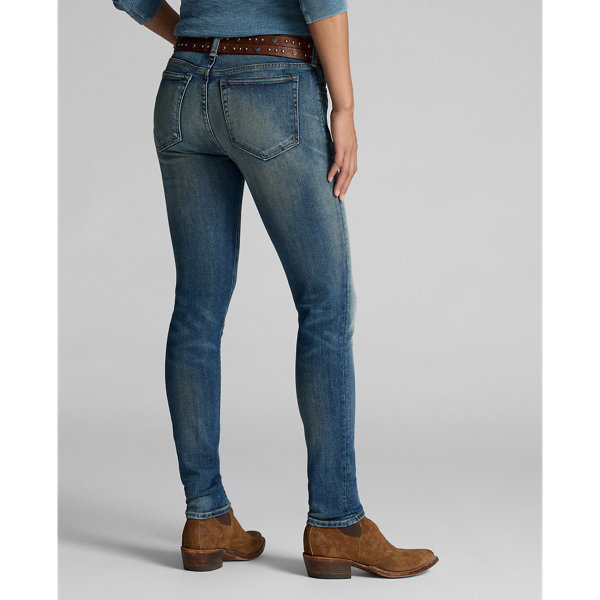 Skinny-Fit Stretchjeans mit hohem Bund