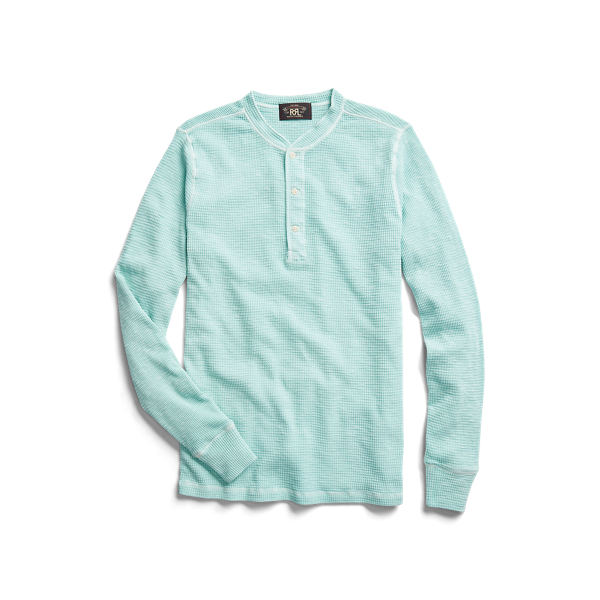 Camisa Henley de punto waffle RRL en 1