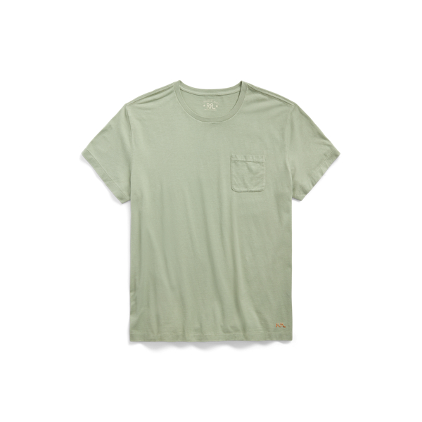 T-shirt tingida com bolso RRL em 1