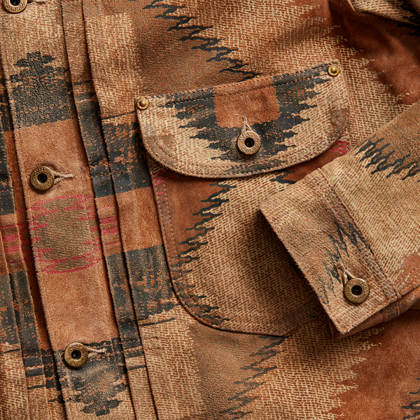 Tan/Multi Limited-Edition Roughout Suede Jacket RRL 4