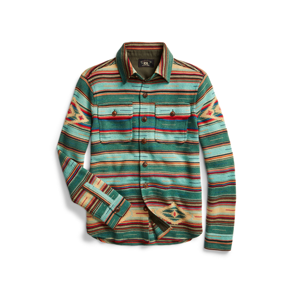 Cotton-Blend Workshirt Sweater
