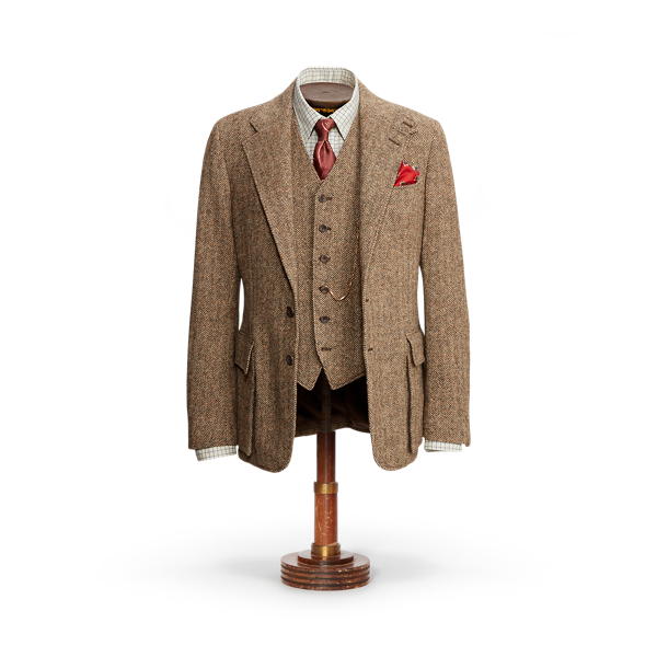 Wool Herringbone Suit Jacket RRL 1