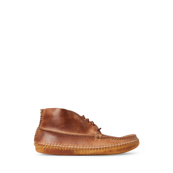 Leather Chukka Style Moccasin Boot Ralph Lauren