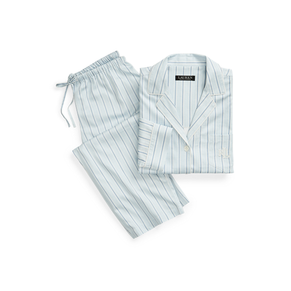 Striped Cotton-Blend Sleep Set Lauren 1