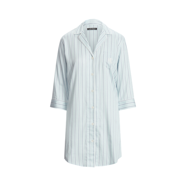 Camicia da notte in misto cotone a righe Lauren in 1