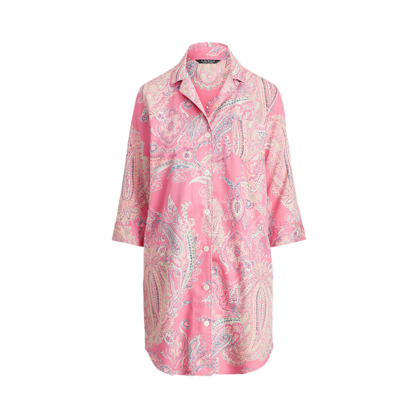 Paisley slaapshirt van katoenmix Lauren in 1