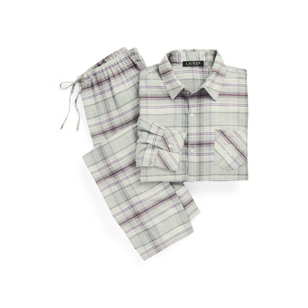 Plaid Brushed Twill Sleep Set Lauren em 1