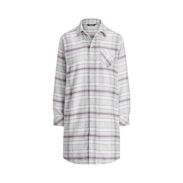 Plaid Brushed Twill Sleep Shirt
