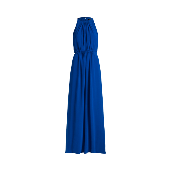 Royal Cobalt Chiffon Halter Gown Lauren 2
