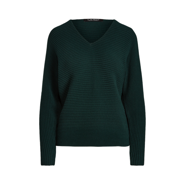 Combed Cotton V-Neck Jumper