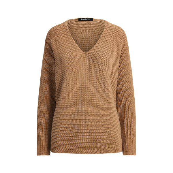 Combed Cotton V-Neck Jumper Lauren 1