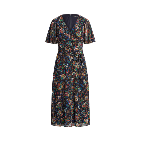 Robe &agrave; motif Ascot en georgette Lauren en 1