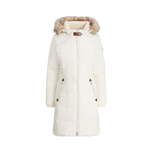 Faux-Fur-Trim Down Coat Lauren 1