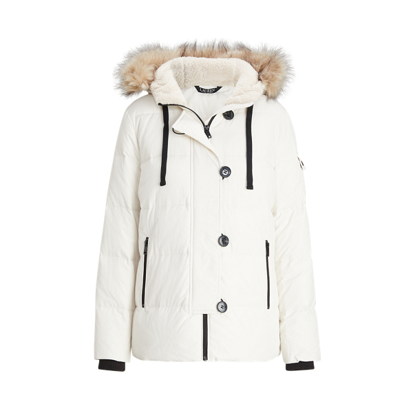 Faux-Fur-Trim Down Coat Lauren 1