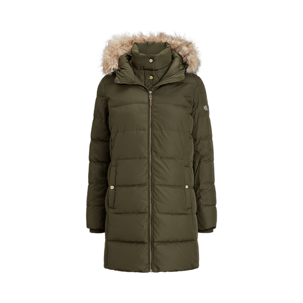 Faux-Fur-Trim Down Coat Lauren 1