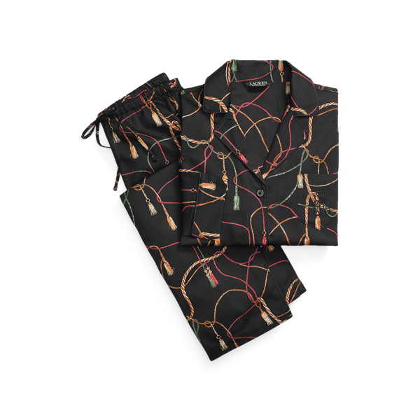 Tassel-Print Sateen Sleep Set Lauren 1
