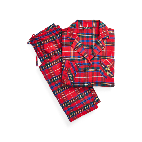 Plaid Brushed Twill Sleep Set