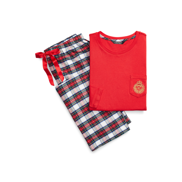 Plaid Cotton Twill Sleep Set