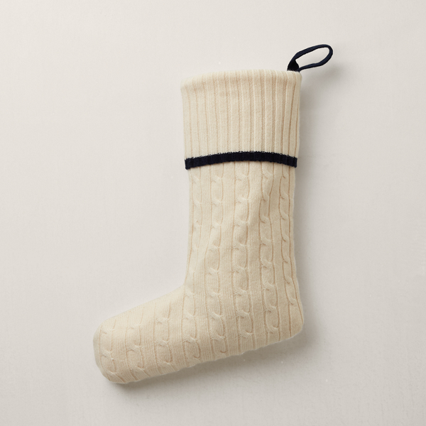 Cable-Knit Cashmere Stocking