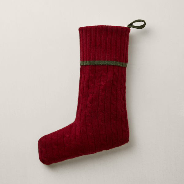 Cable-Knit Cashmere Stocking