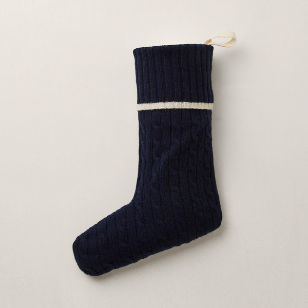 Cable-Knit Cashmere Stocking