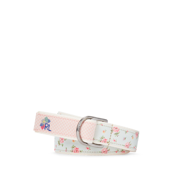 Floral &amp; Gingham Webbed Cotton Belt Girls 7-14 Years 1