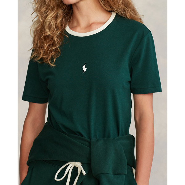 T-shirt unisexe coupe ajust&eacute;e Polo Ralph Lauren en Vert coll&egrave;ge 9