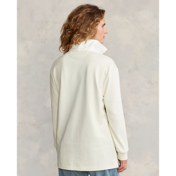 Chemise de rugby unisexe coupe classique Polo Ralph Lauren en Parchment Cream/Green 5