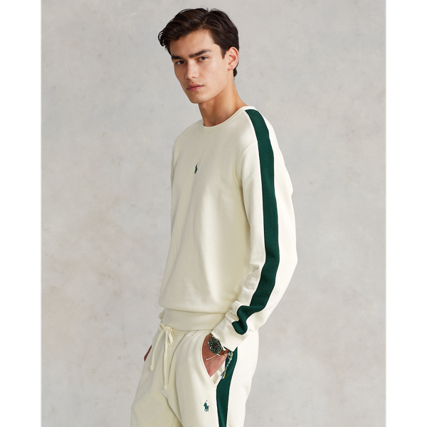 Parchment Cream/Green Unisex French Terry Sweatshirt Polo Ralph Lauren 4
