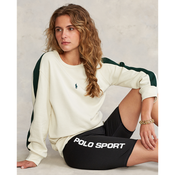Parchment Cream/Green Unisex French Terry Sweatshirt Polo Ralph Lauren 6